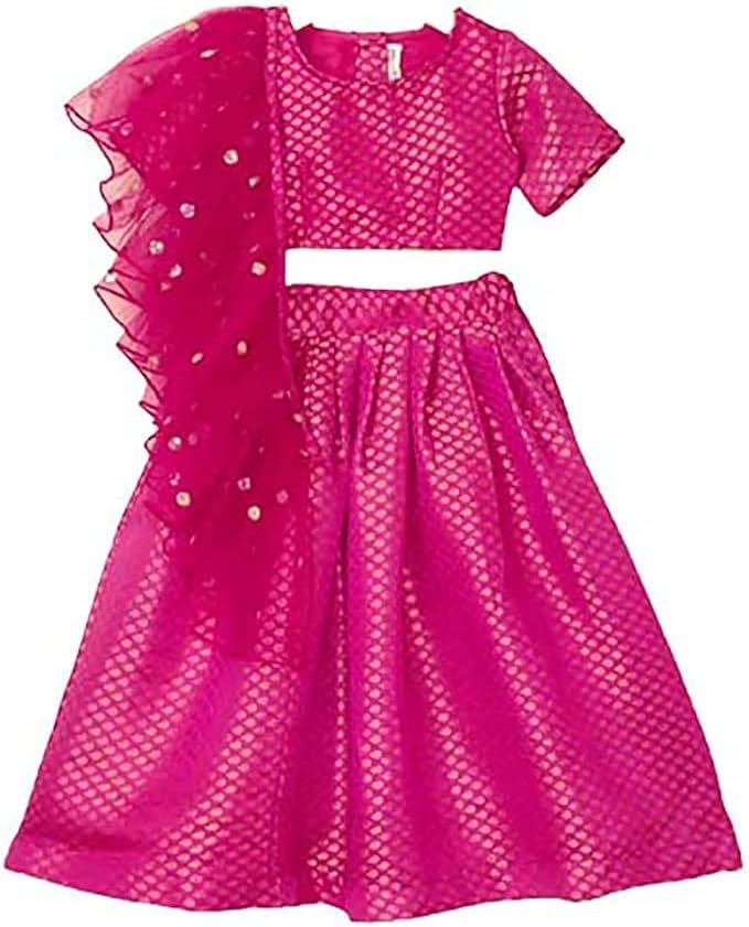 Premium Silk Lehenga Choli for Kids Perfect for Weddings Festivals