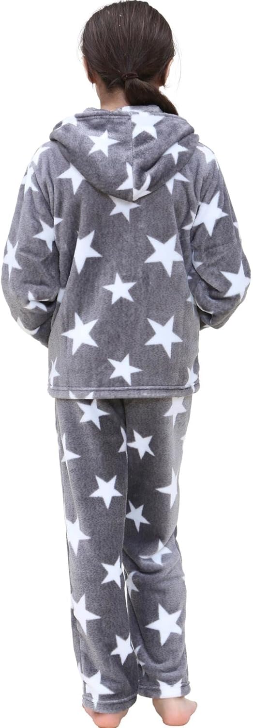 A2Z 4 Kids Girls Stars Print Fleece Sleep Set
