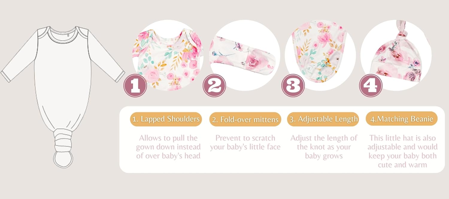 Perfect Fit Sleep Gown for Newborn Boys Girls