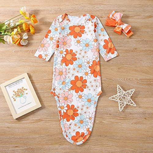 FIOMVA Newborn Baby Girl Boy Knotted Nightgown