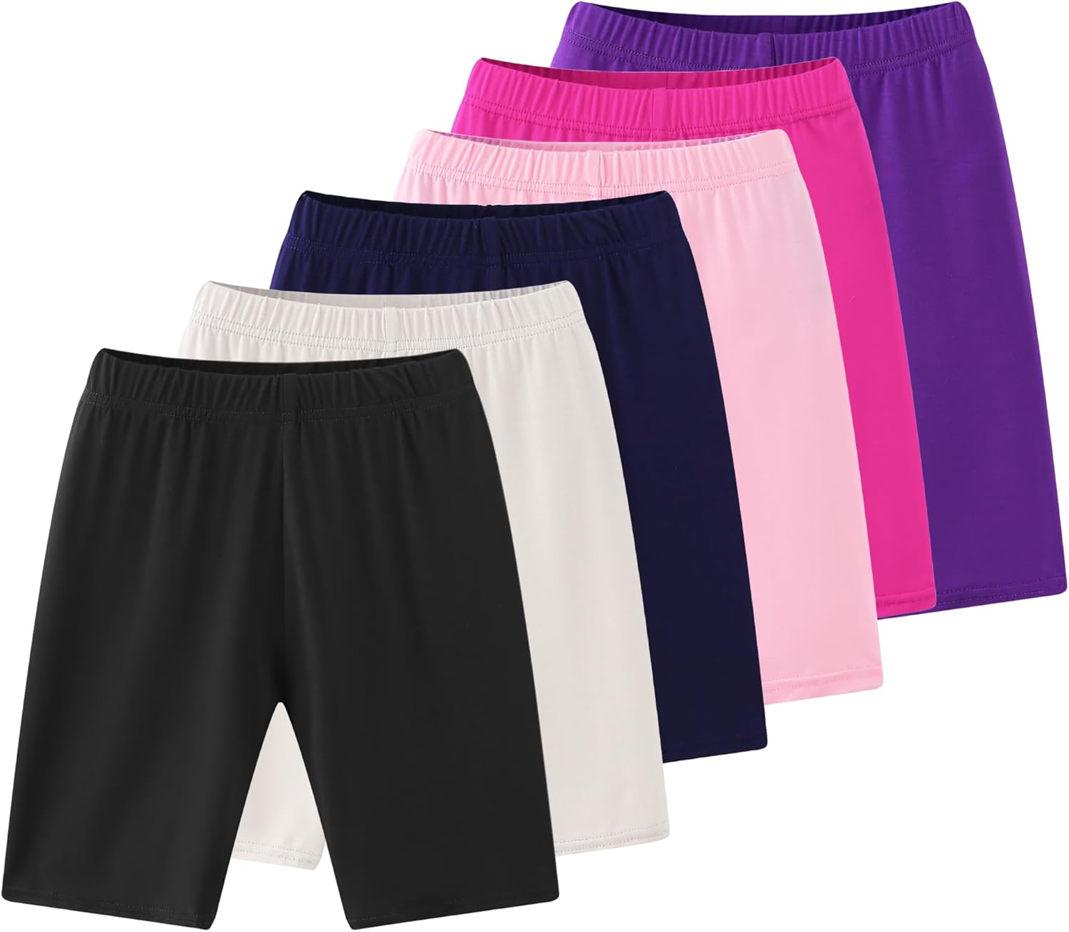 Deuerr 6-Pack Compression Spandex Shorts for Girls