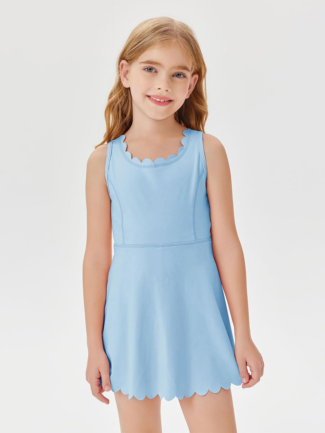 Batermoon Girls Athletic Tennis Dress with Shorts Cl TH
