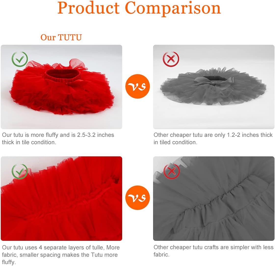 HOOL Chean Cute Comfy Baby Tutu Skirt Set for Girls