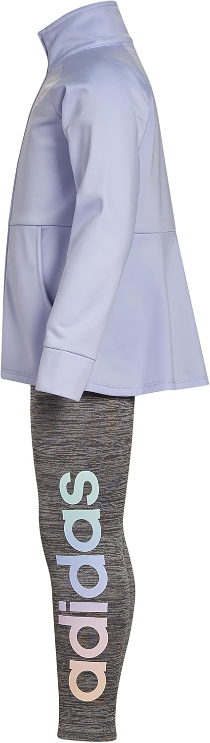 Flipday Adventure Adidas Girls Zip Front Classic Tritto Set Joggers