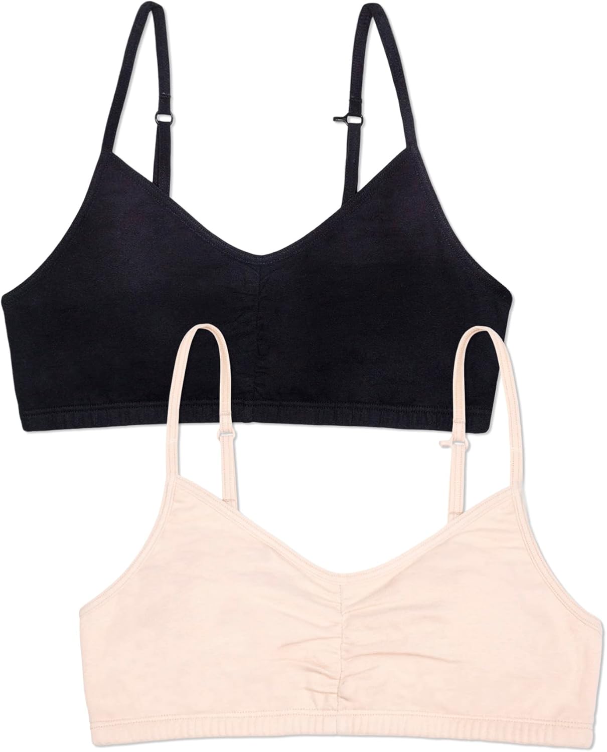 Fruit of the Loom Girls Sports Bra with Removable Pads 2-Piece