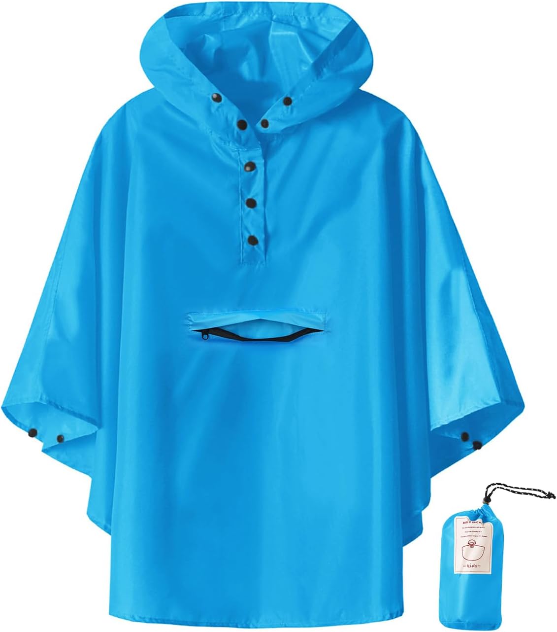 Mirage of Rain Lightweight Kids Rain Poncho Jacket - Rain-Ready Fun to Wear