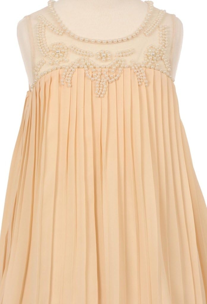 Gold Embroidered Tulle Pageant Dress for Girls Perfect for Special Occasions