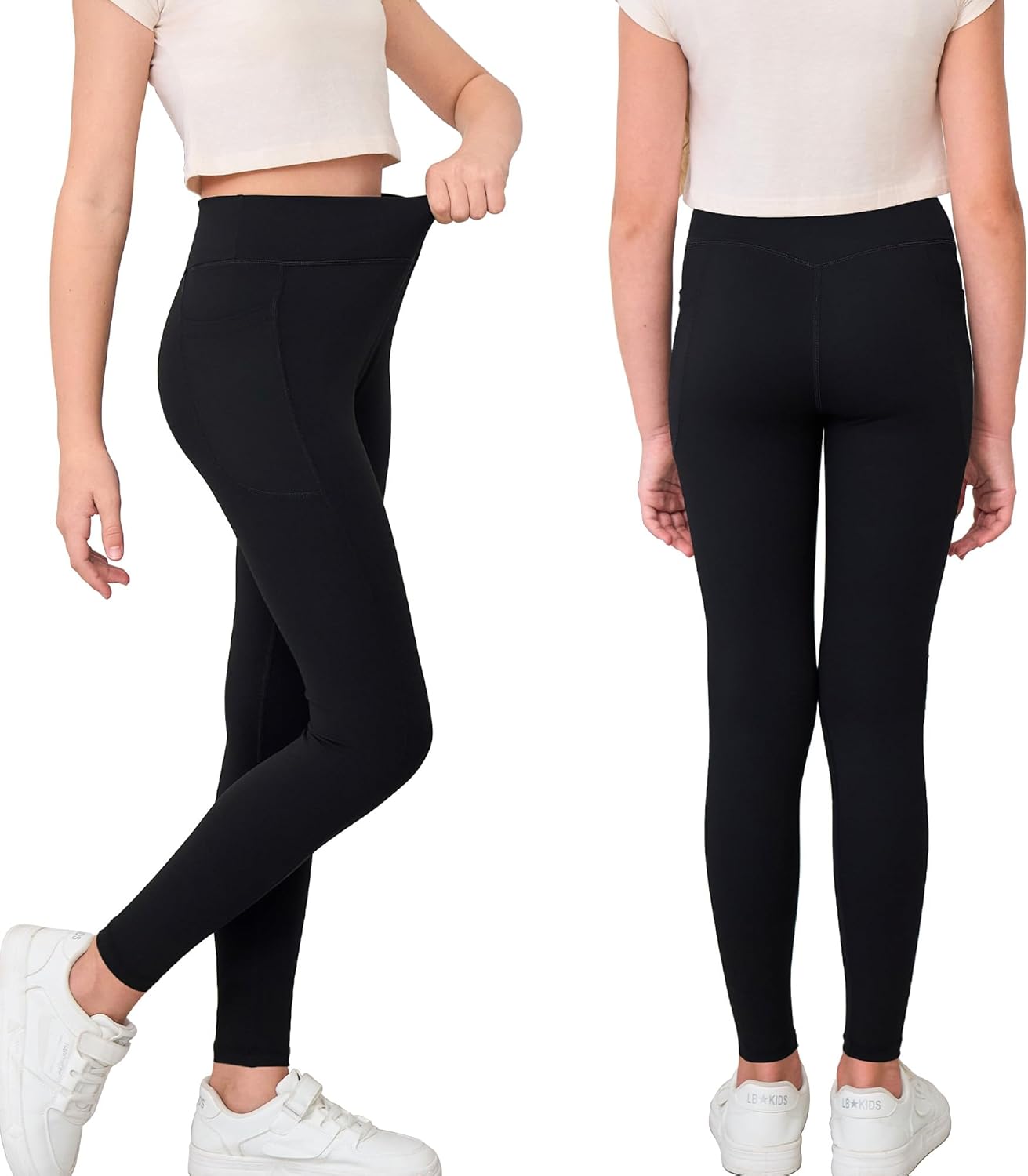 MEJING Girls Crossover Yoga Pants Super comfy for activity