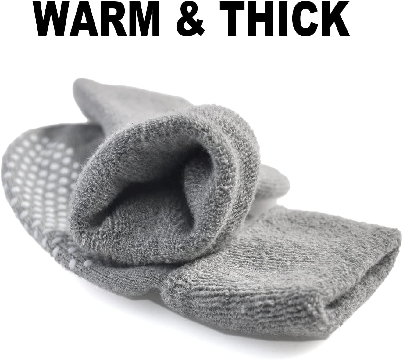 EPEIUS Non-Slip Crew Socks for Toddler