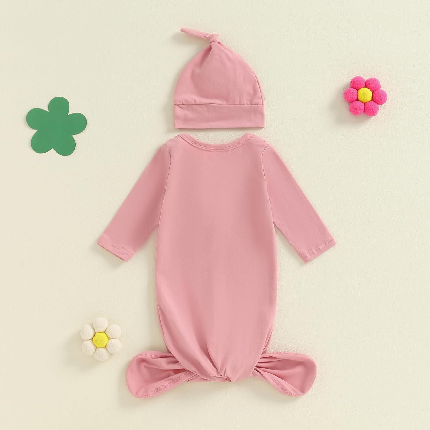 Kavousa Newborn Swaddle Set with Cap for Boys Girls