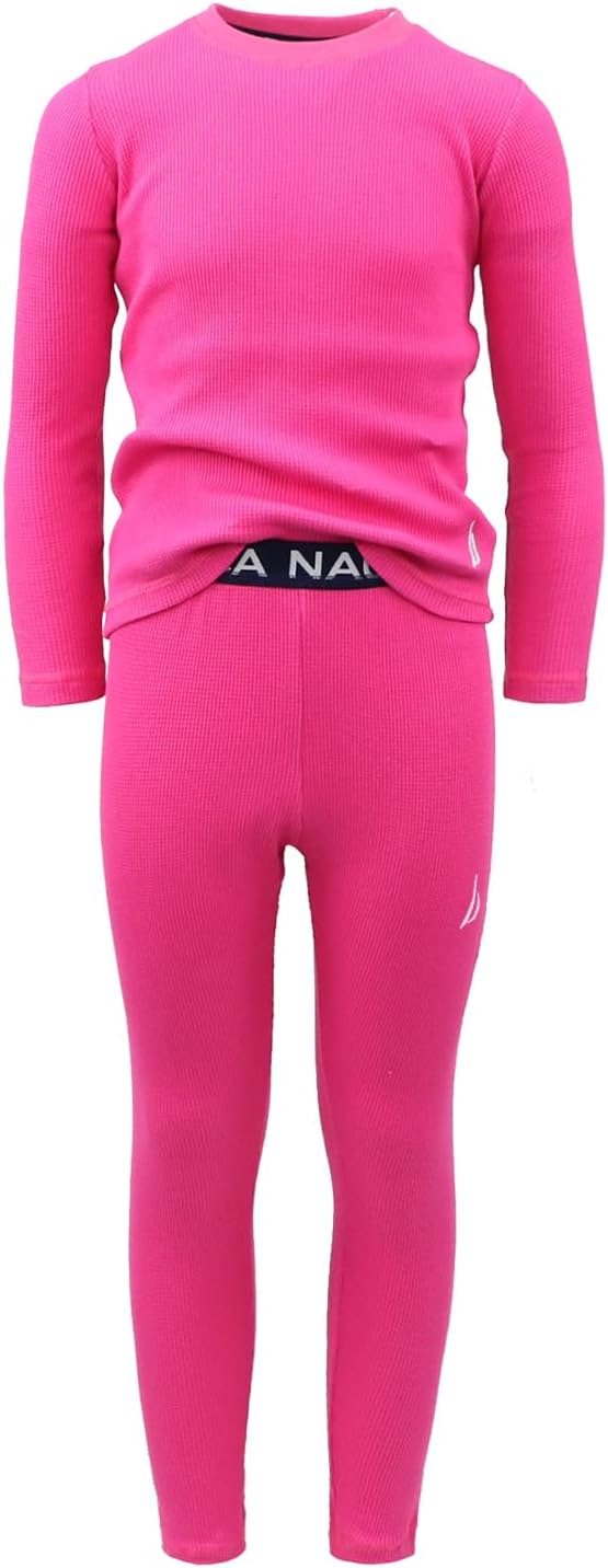 Nautica Girls 2-Piece Waffle Thermal Underwear Set