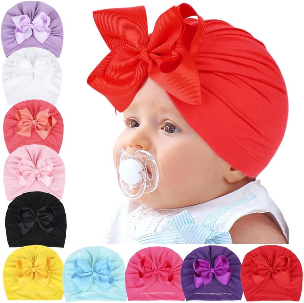 Perfect Newborn Turban Hat for Boys and Girls Dark Purple