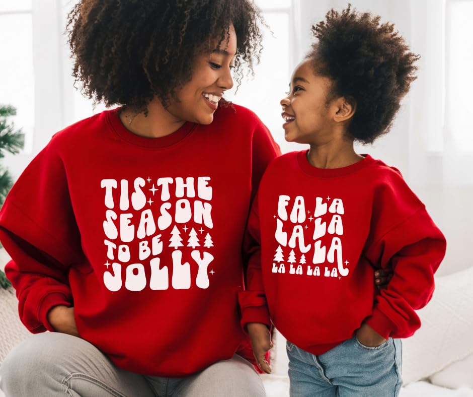 Tis the Season to Be Jolly Mommy and Me Sweatshirts