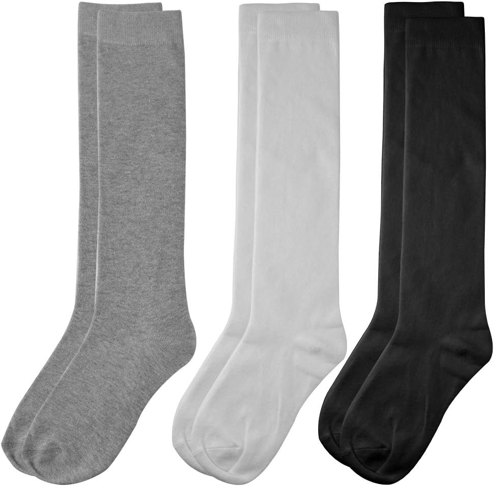 High-Quality School Uniform Cotton Knee-High Socks