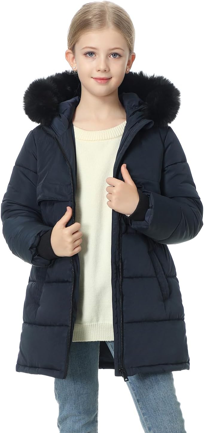CICVSOC Girls Winter Parka Long Coats for Kids