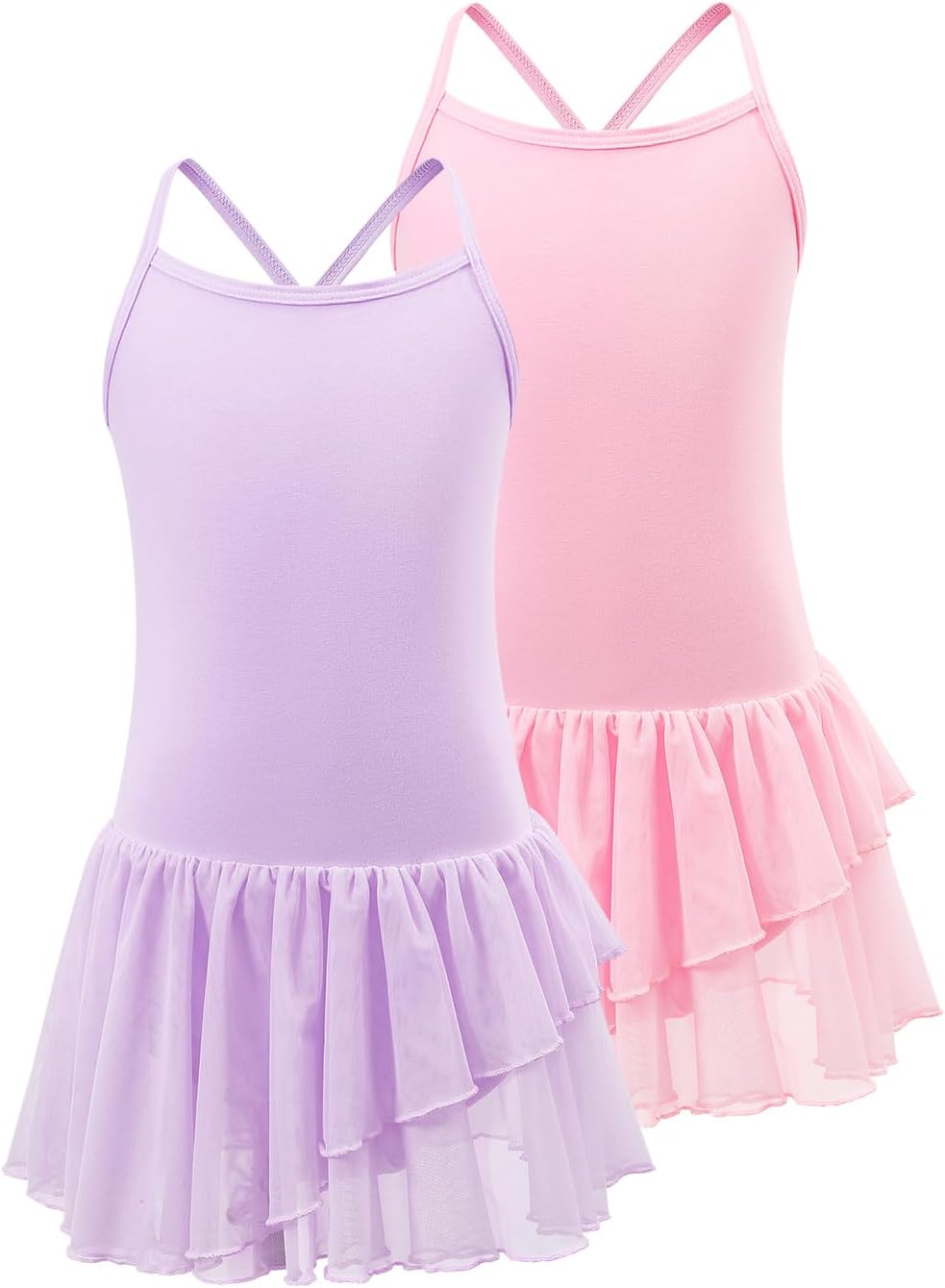 Ballet and Tutu Skirt Leotards for Toddlers with Ruffle Sleeves