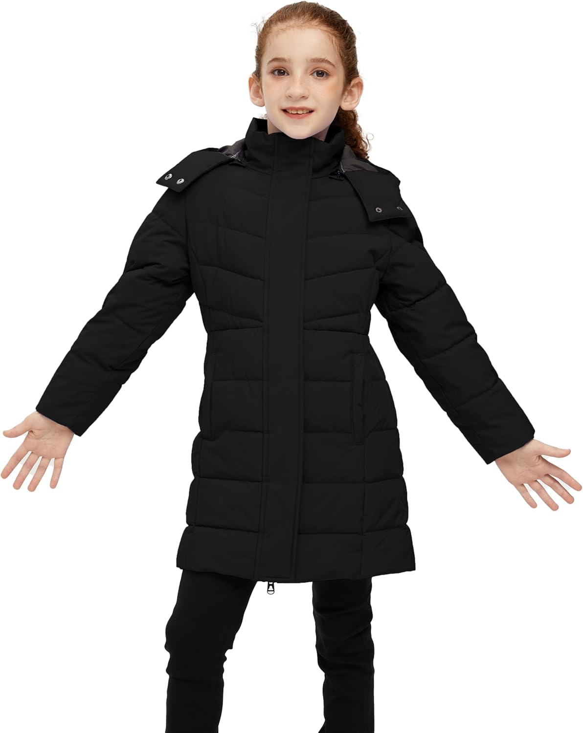 Instantiable Wantdo Girls Puffer Jacket Warm Padded Winter Coat Waterproof Fuzzy