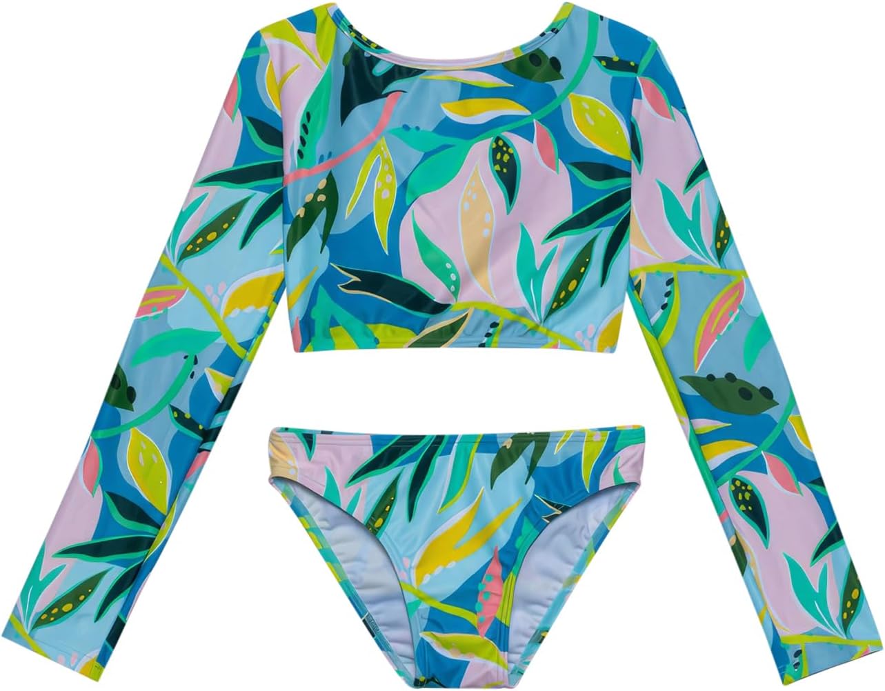 Gottex Baby Girls One-Piece Swimsuit - Blue Tropical Print Rainforest Toddler Little