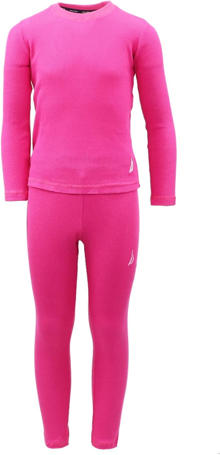 Nautica Girls 2-Piece Waffle Thermal Underwear Set