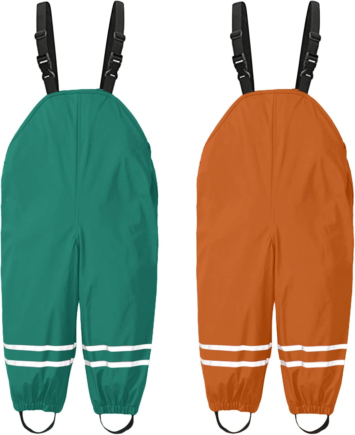 Toddlers rain pants must have Waterproof suspenders - Perfect for Little Ones