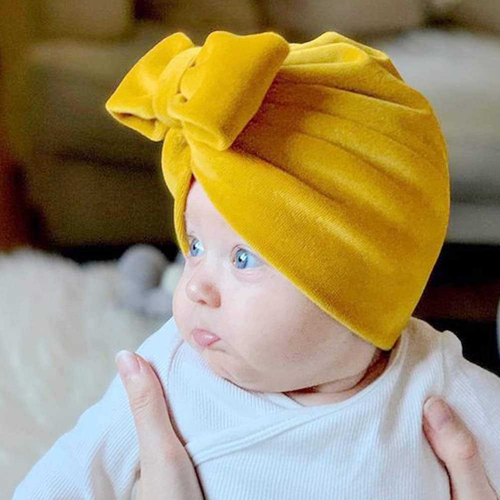EUBUY Baby Turban Hat Soft Stylish Headwear for Girls 0-48 Months