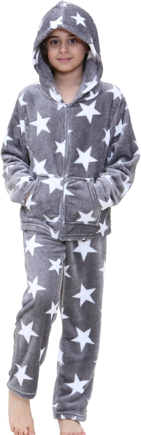 A2Z 4 Kids Girls Stars Print Fleece Sleep Set