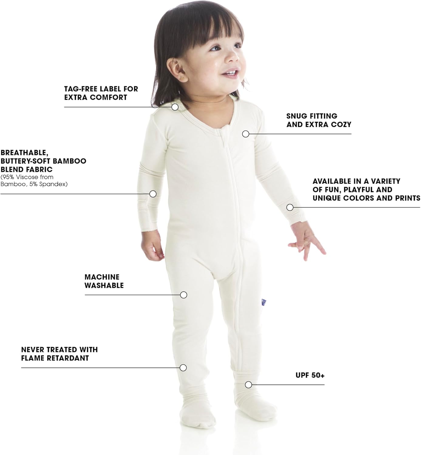 KicKee Print Jammies for Babies and Kids with Zipper