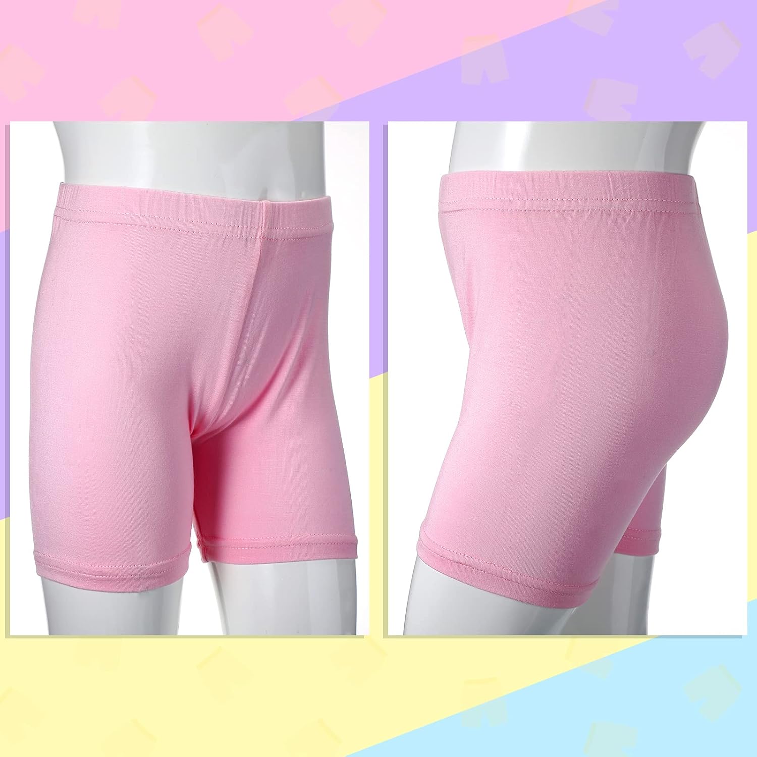 Boyiee 8 Pack Dance Shorts for Girls Toddlers