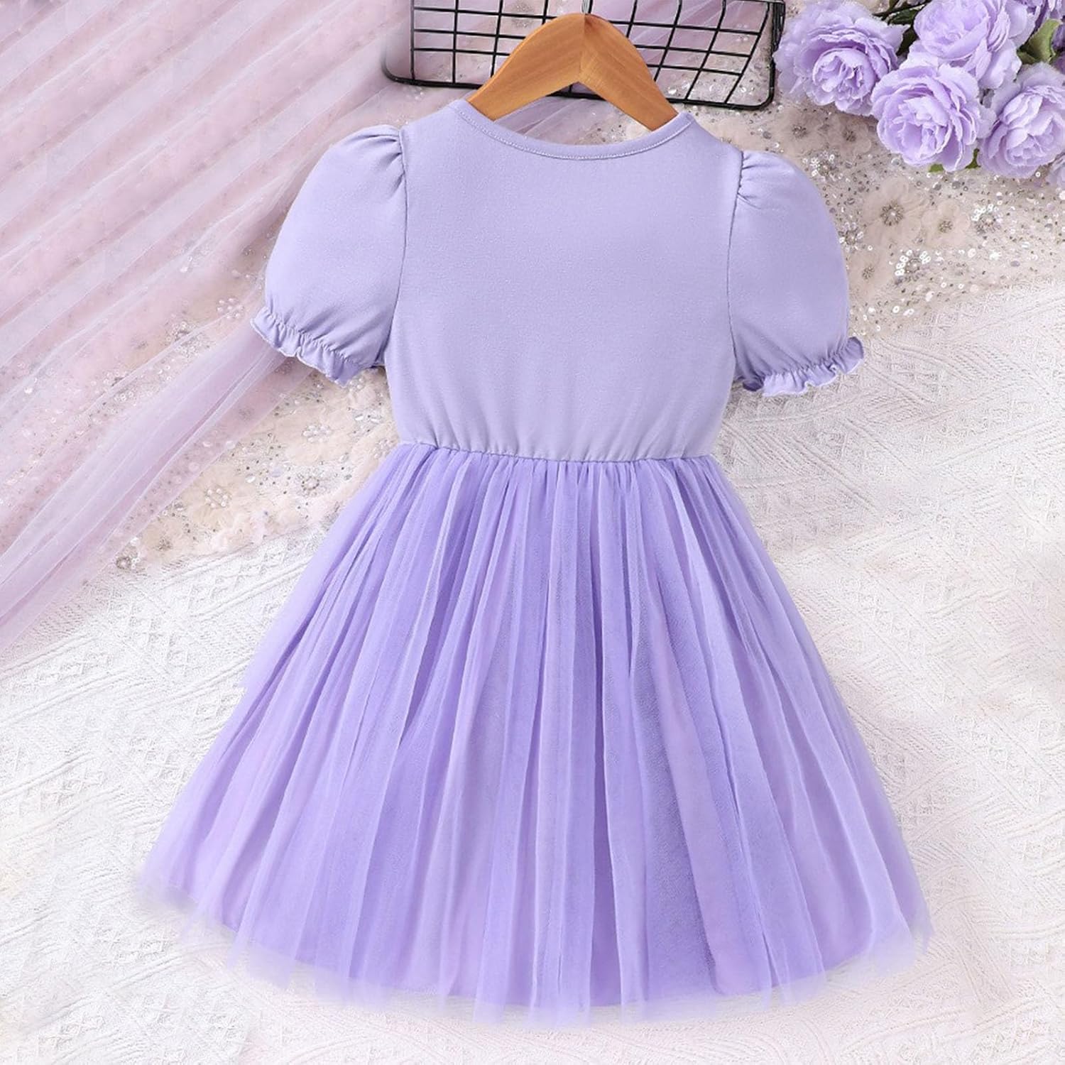Beessbest 3D Flower Tutu Dress for Kids