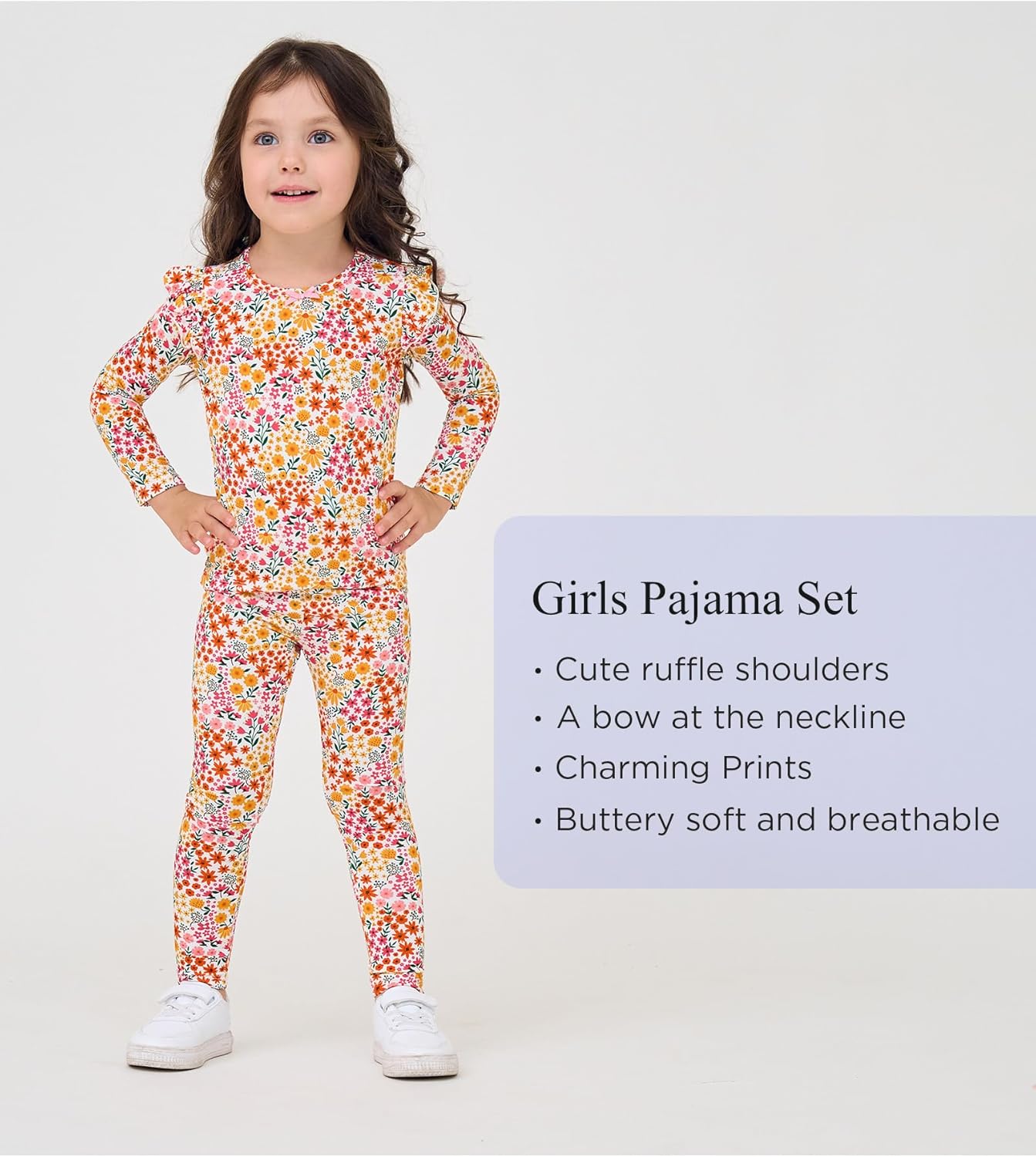 EASWEET Bamboo Viscose toddler girl pajama set