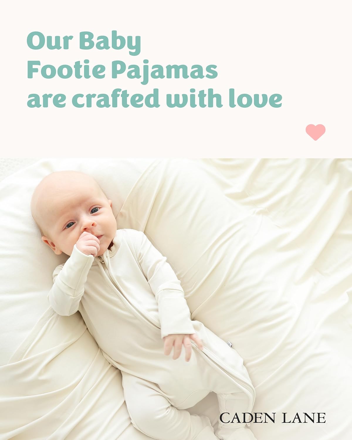 Caden Lane Zippered Baby Footie Pajamas