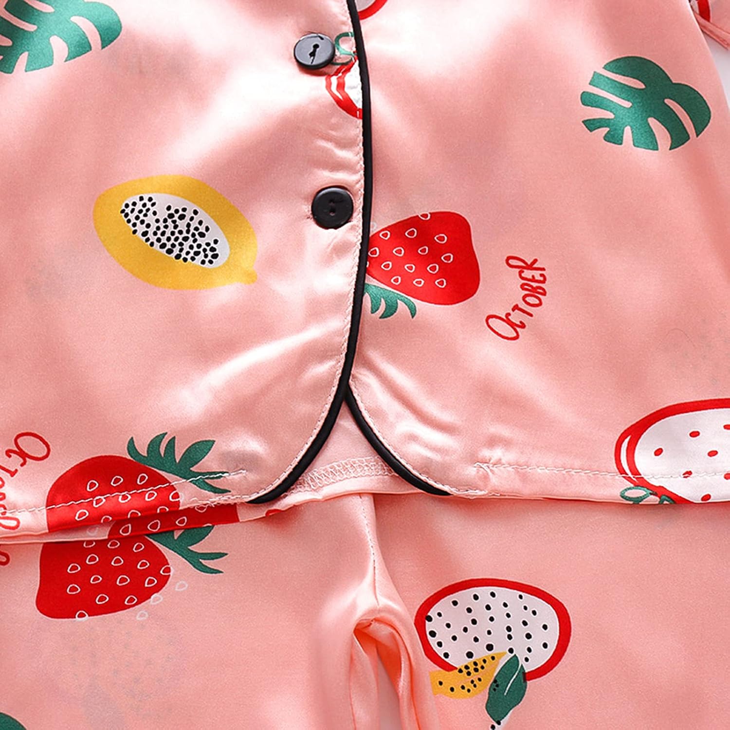 Strawberry Pajama Set for Toddler Girls and Boys
