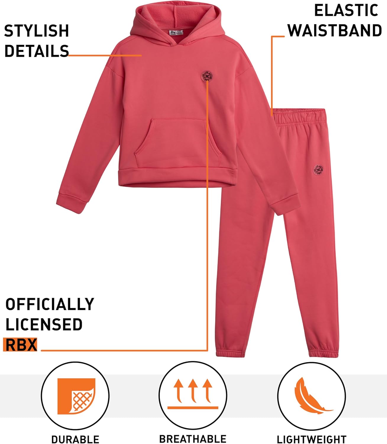 RBX Girls Cozy Sweatsuit Set - GRL8001