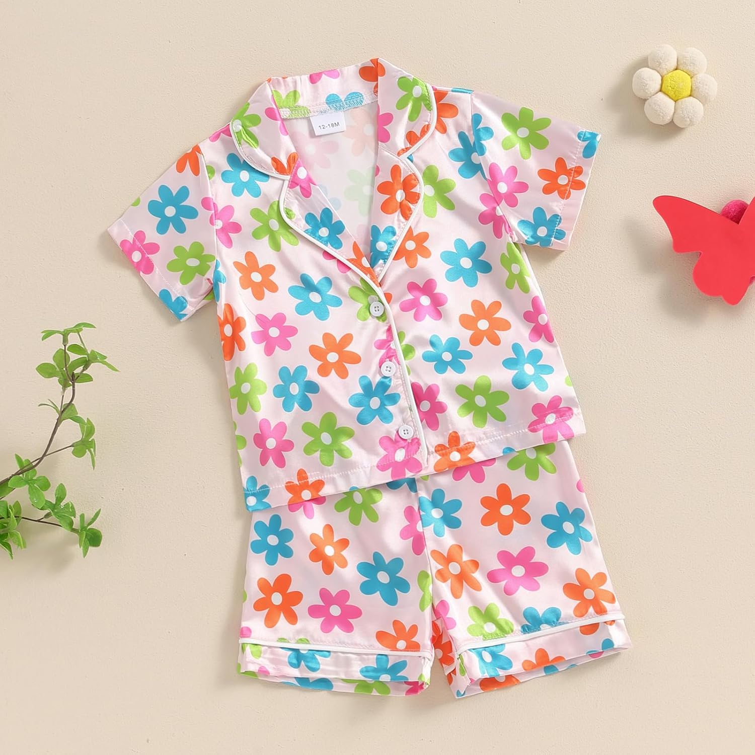 Kavousa Toddler Pajamas ButterflyFruit Print Personalized