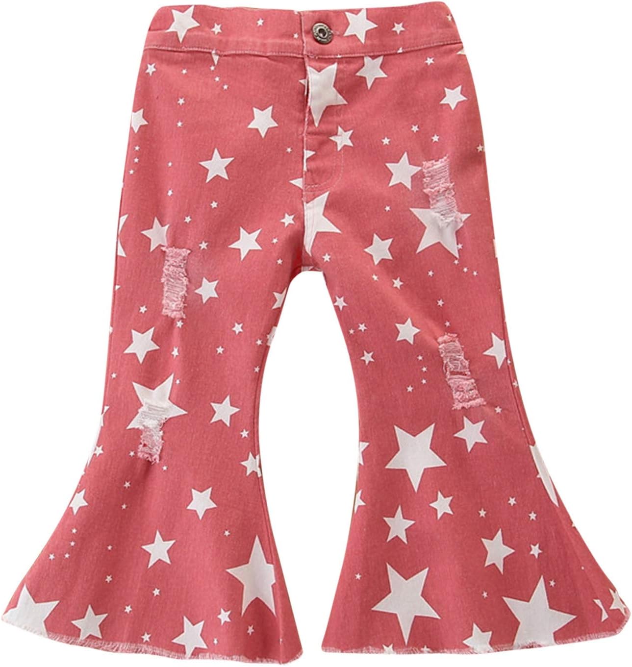 Adorable Star Print Bell jean for Baby Girls 3-4 Years