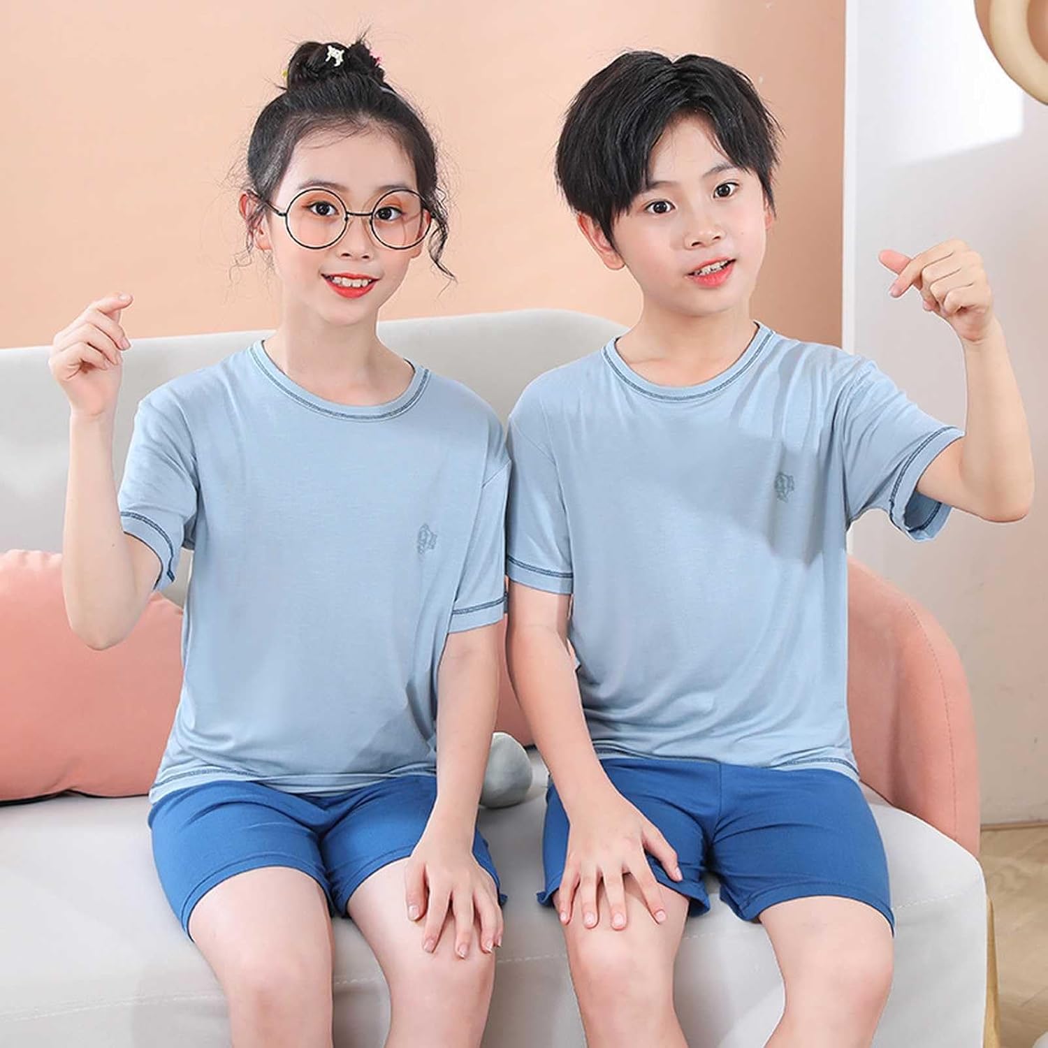 Cotton Short Sleeve Loungewear for Baby Girls