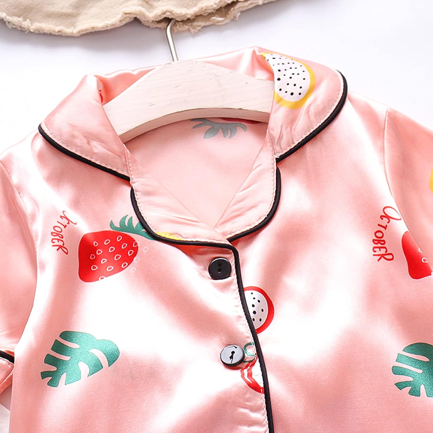 Strawberry Pajama Set for Toddler Girls and Boys
