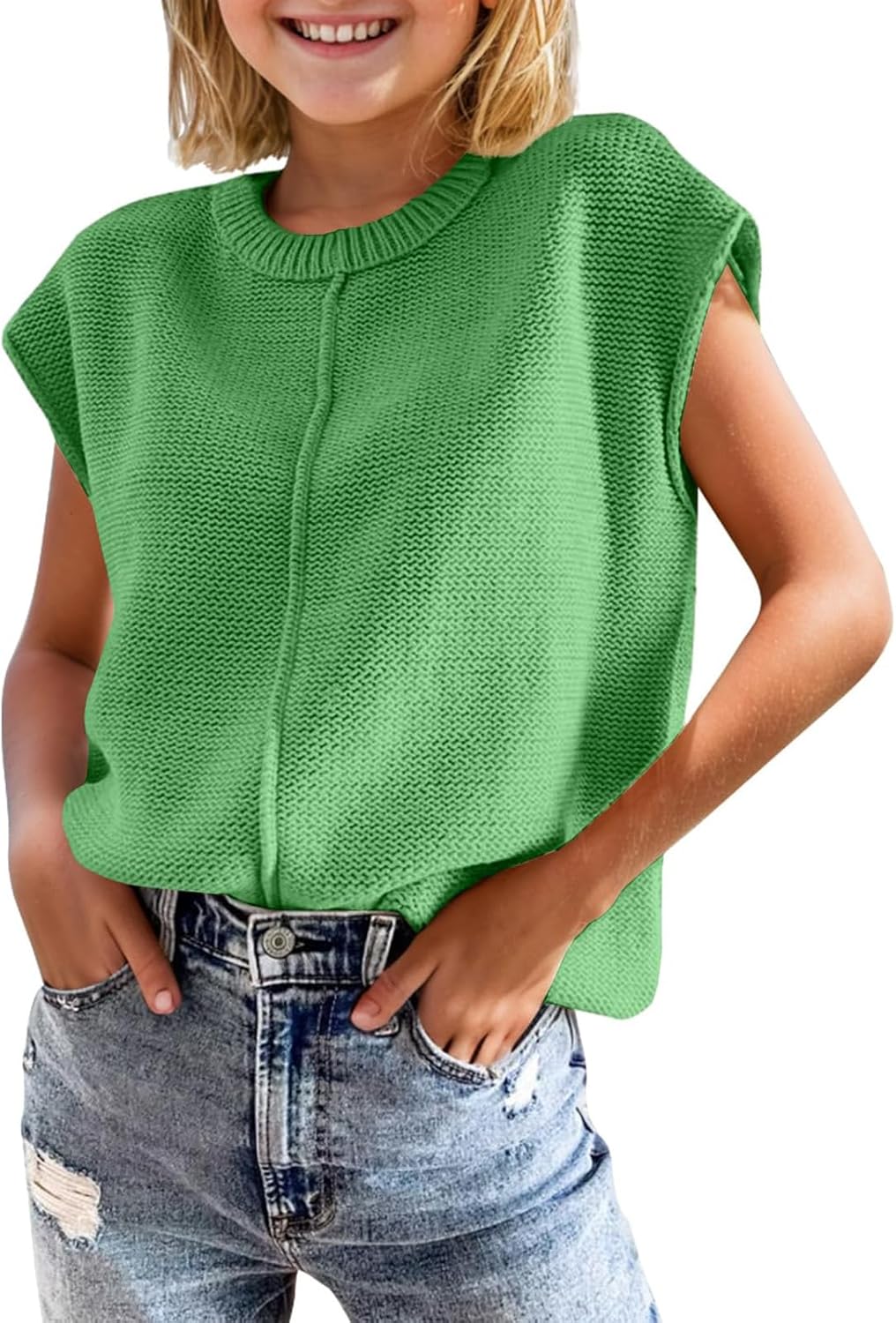 Virmoku Girls Summer Casual Cap Sleeve T-shirt