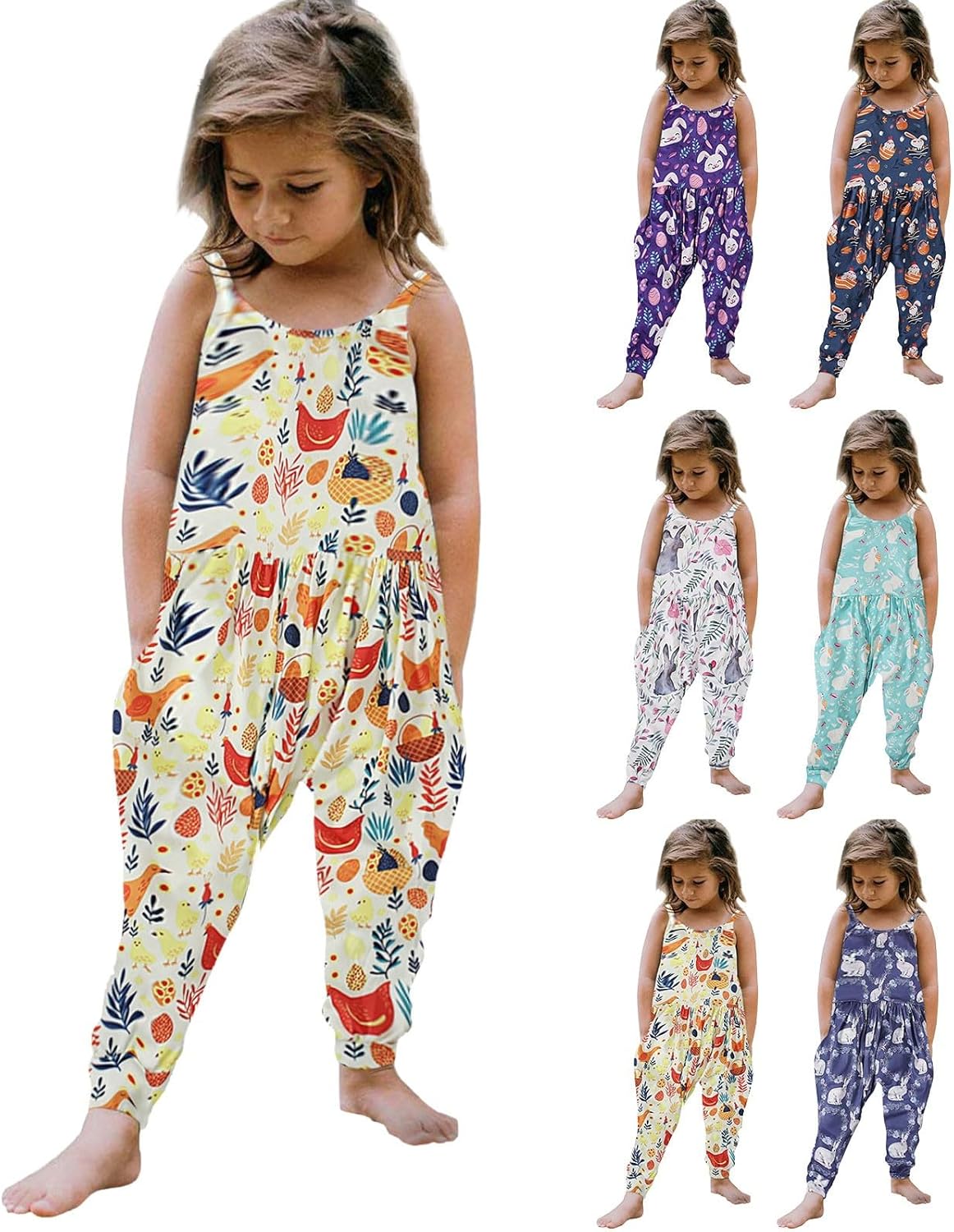 Ultimate Toddler Girls Romper with Backless Harem Halter Design