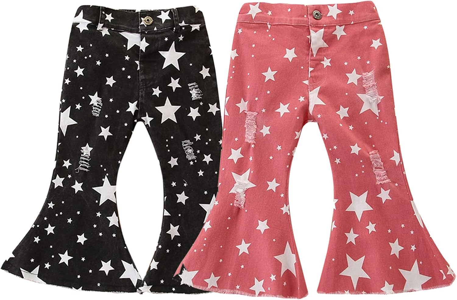 Adorable Star Print Bell jean for Baby Girls 3-4 Years