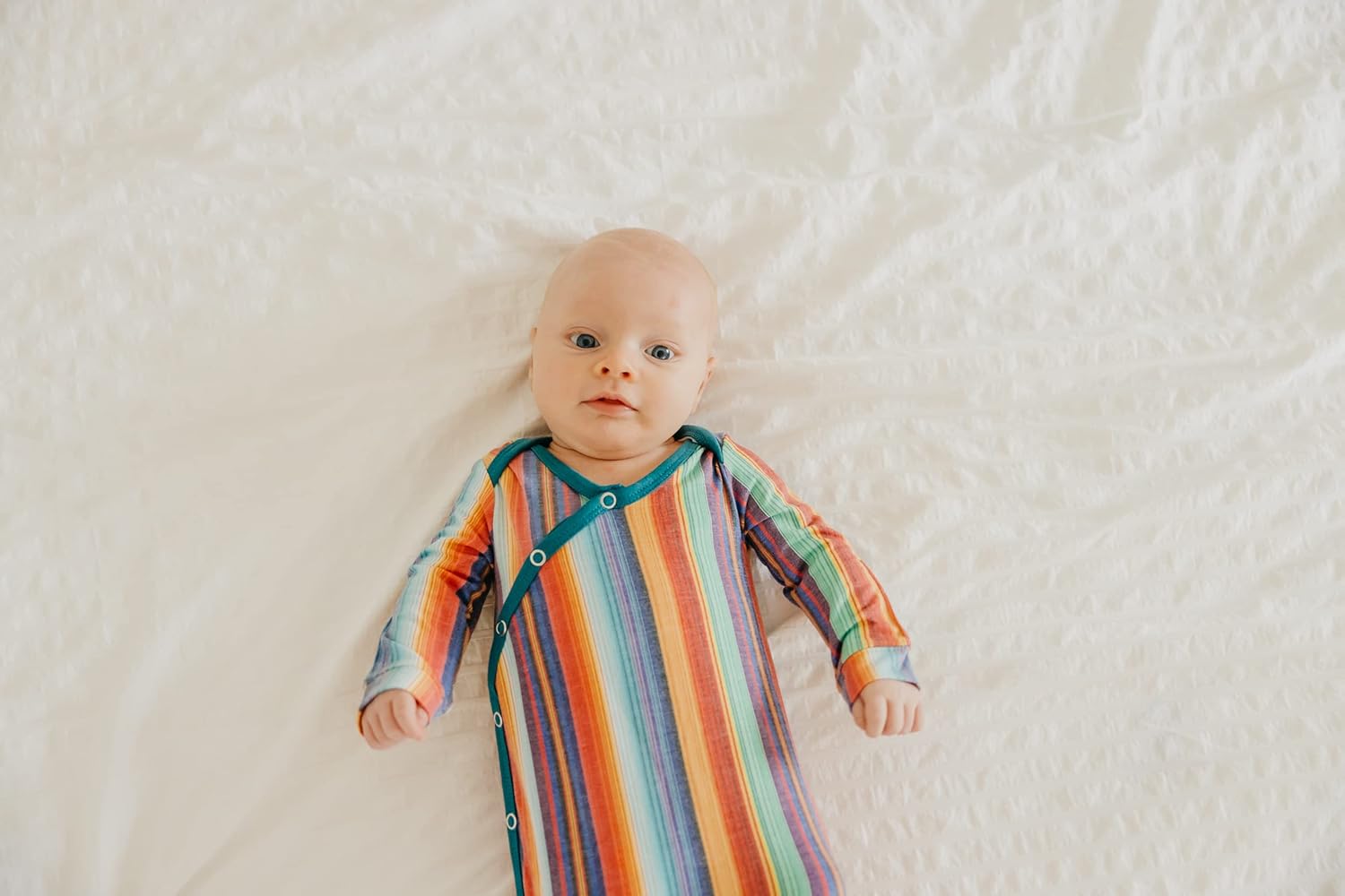 Copper Pearl Knotted Newborn Gown Soft Stretchy Sleepers for Baby