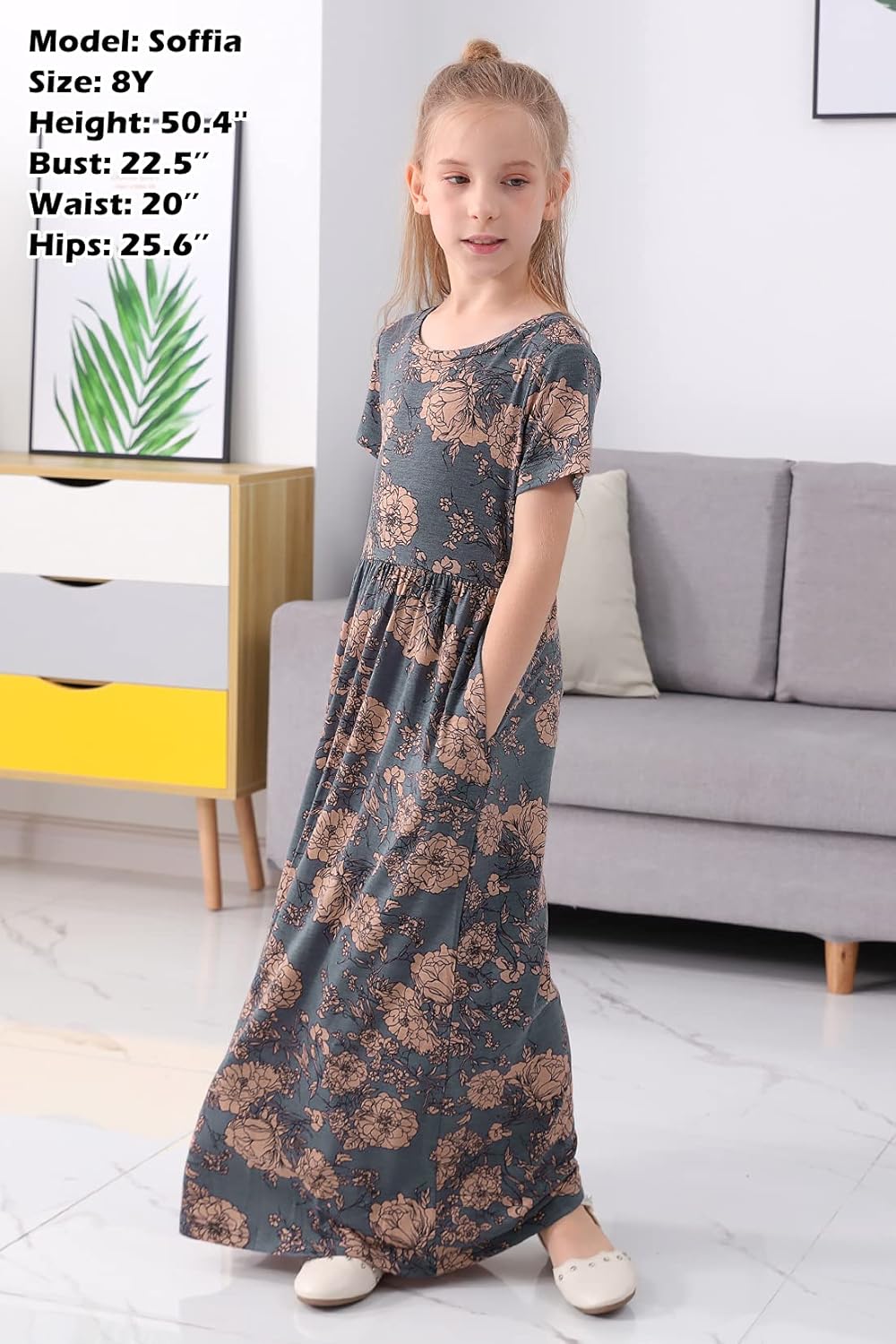 Floral Print Dress with Pockets