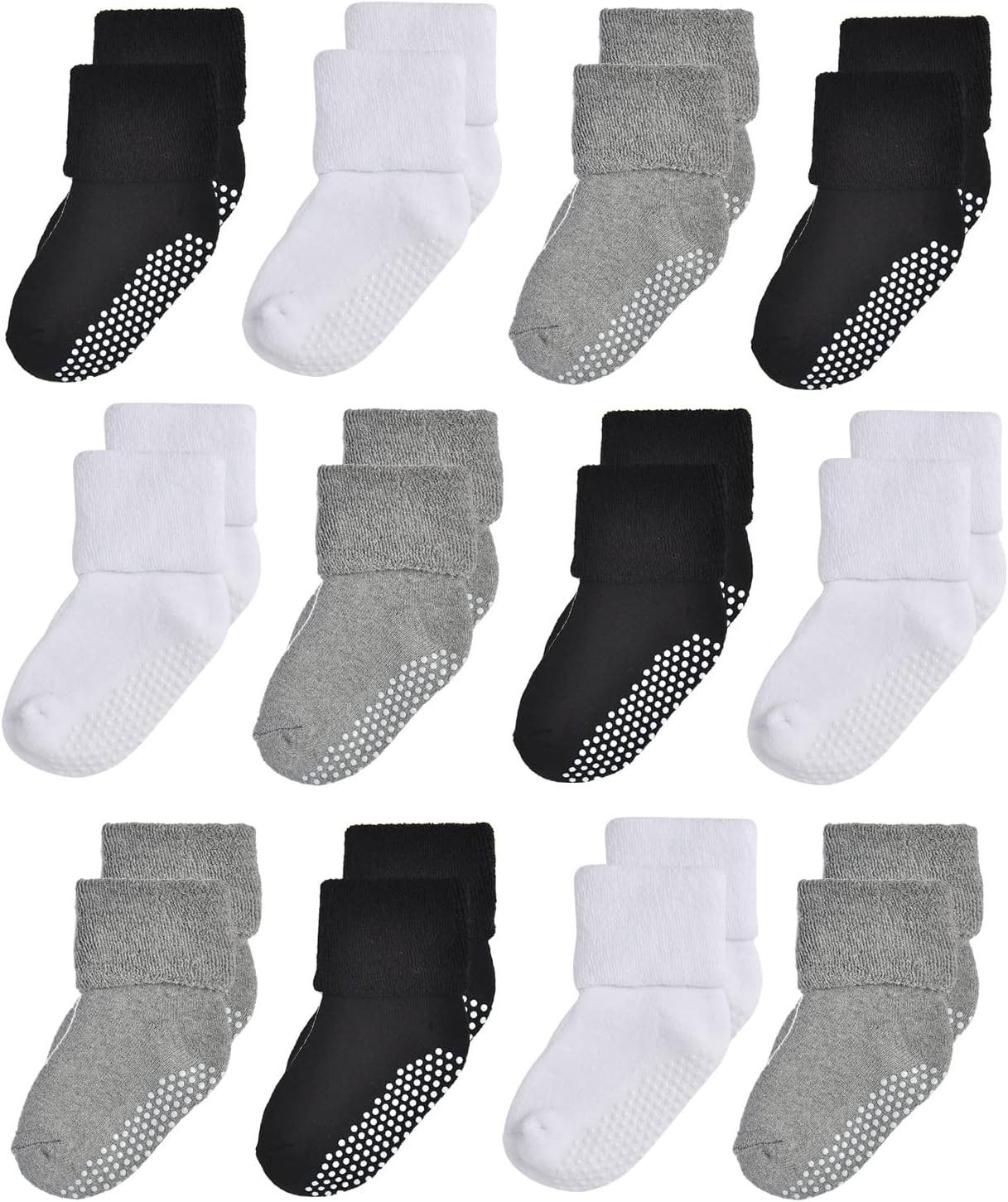 EPEIUS Non-Slip Crew Socks for Toddler