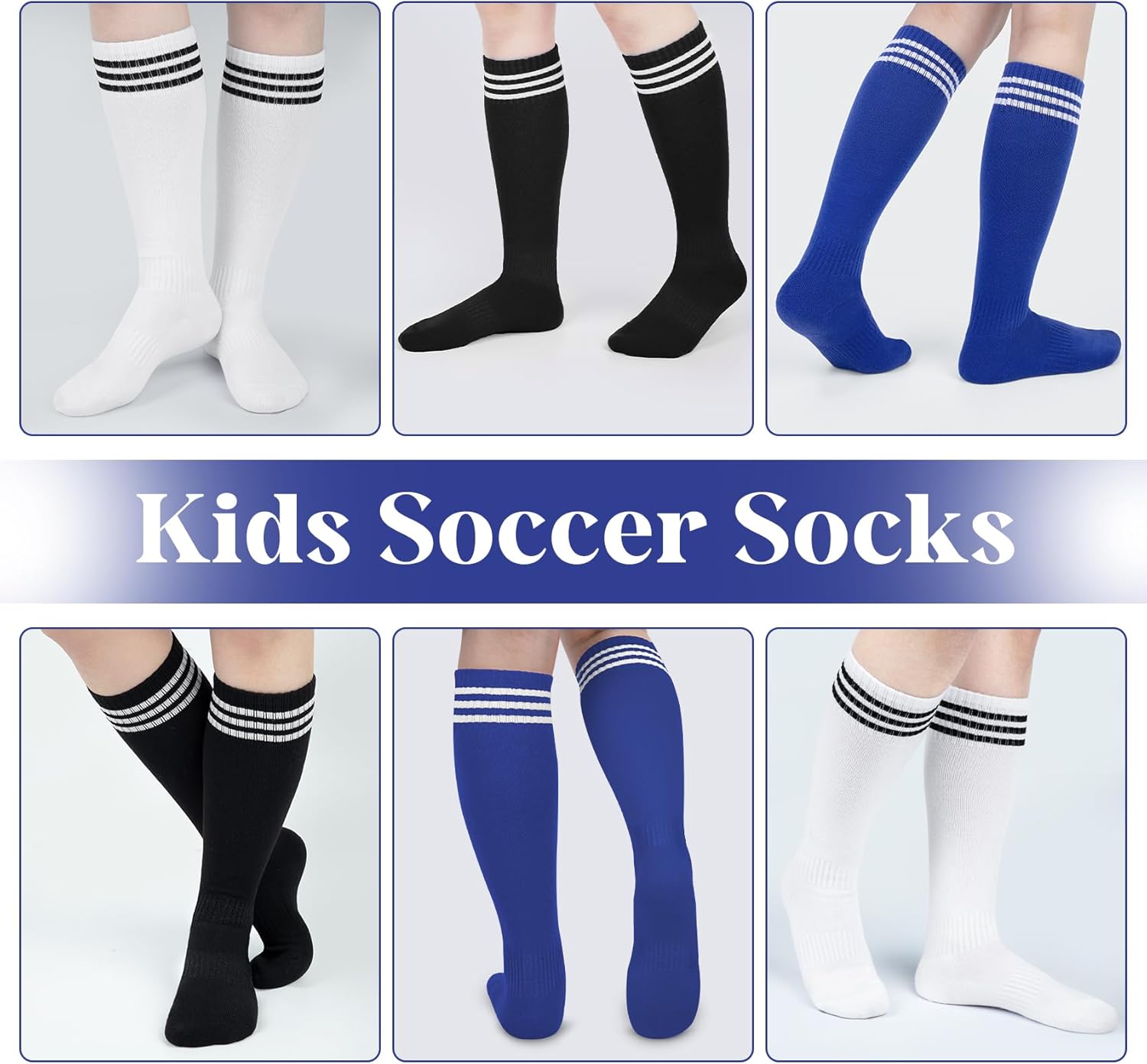 YSense Kids Soccer Socks for Boys Girls