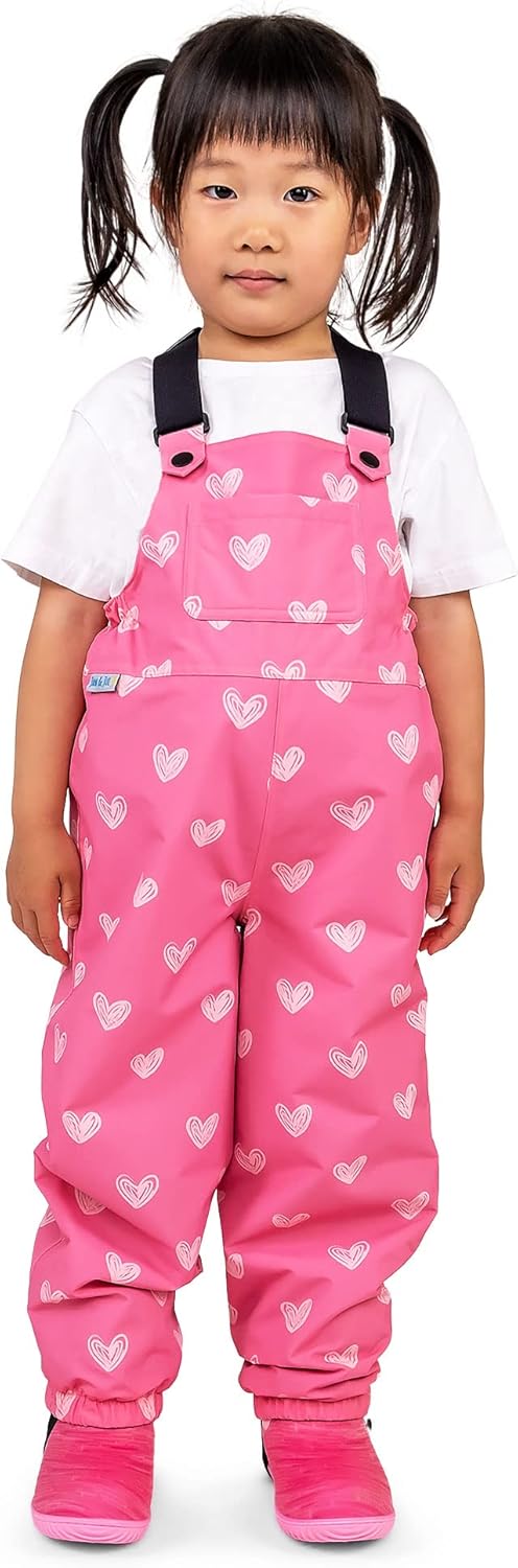 JAN JUL Waterproof Snow Bib Pants Toddler and Kids Fleece-Lining Overalls