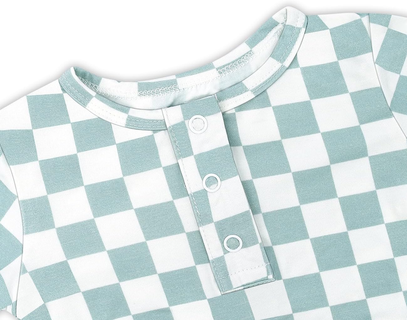 Checkered Knotted Gown Nighttime Robe for Baby Bamboo Fabric Adjustable Cozy