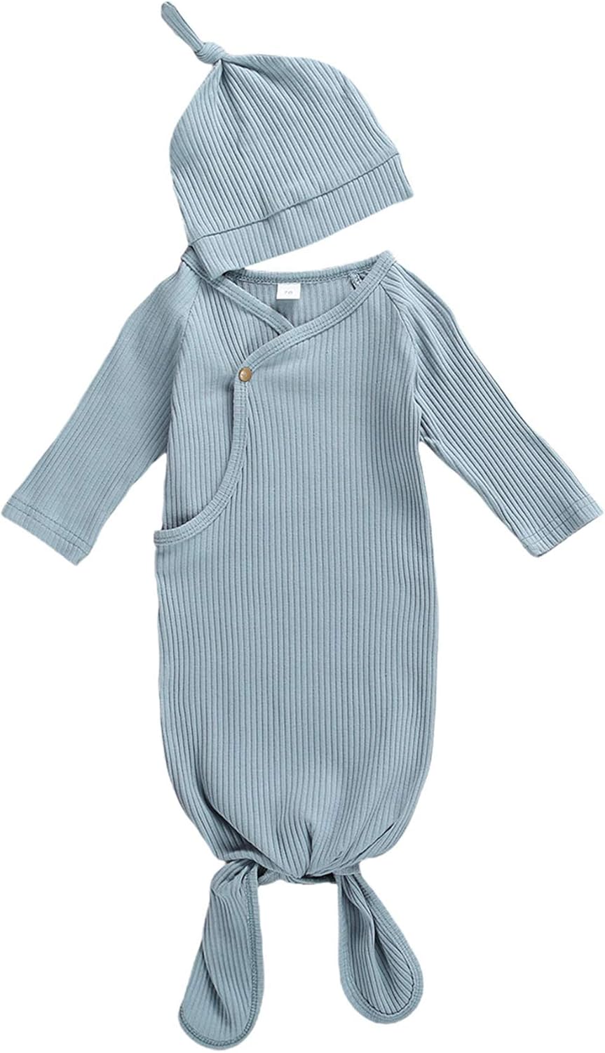 Baby Sleep Gown with Knot Soft Pajamas for Boys and Girls