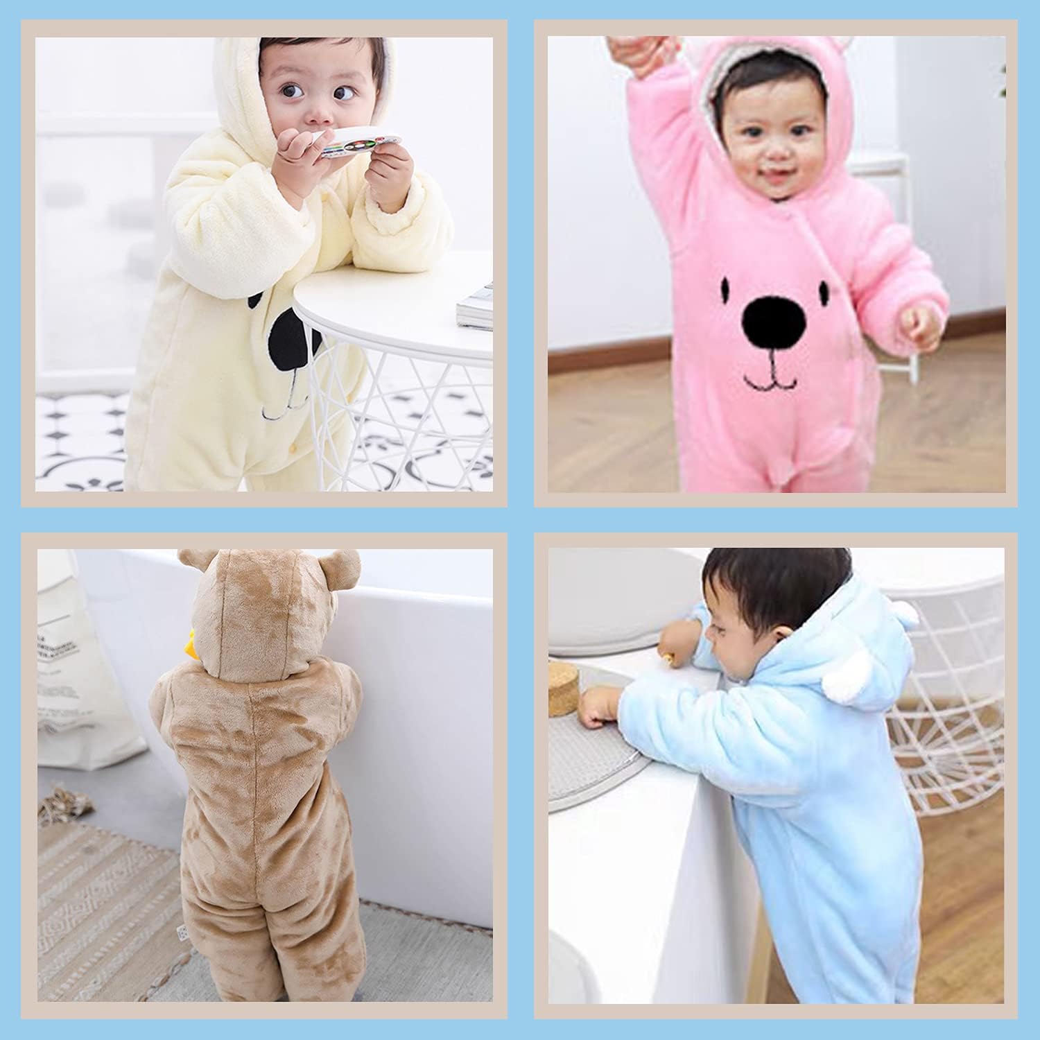 BOZWELL Newborn Bear Snowsuit Romper Winter Child