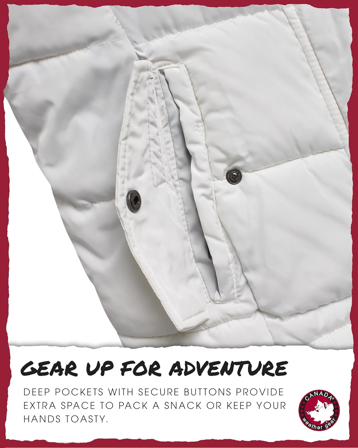 CANADA WEATHER GEAR Girls Quilted Winter Parka Warm and Cozy