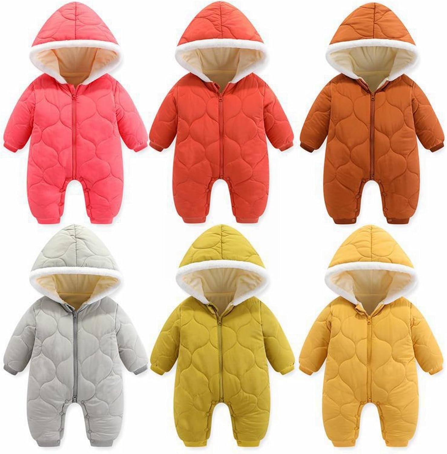 Little One Newborn Snowsuit Winter Coat Fleece Lined Onesie Outfits